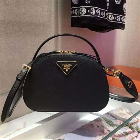 prada leather bag black|Prada saffiano leather odette bag.